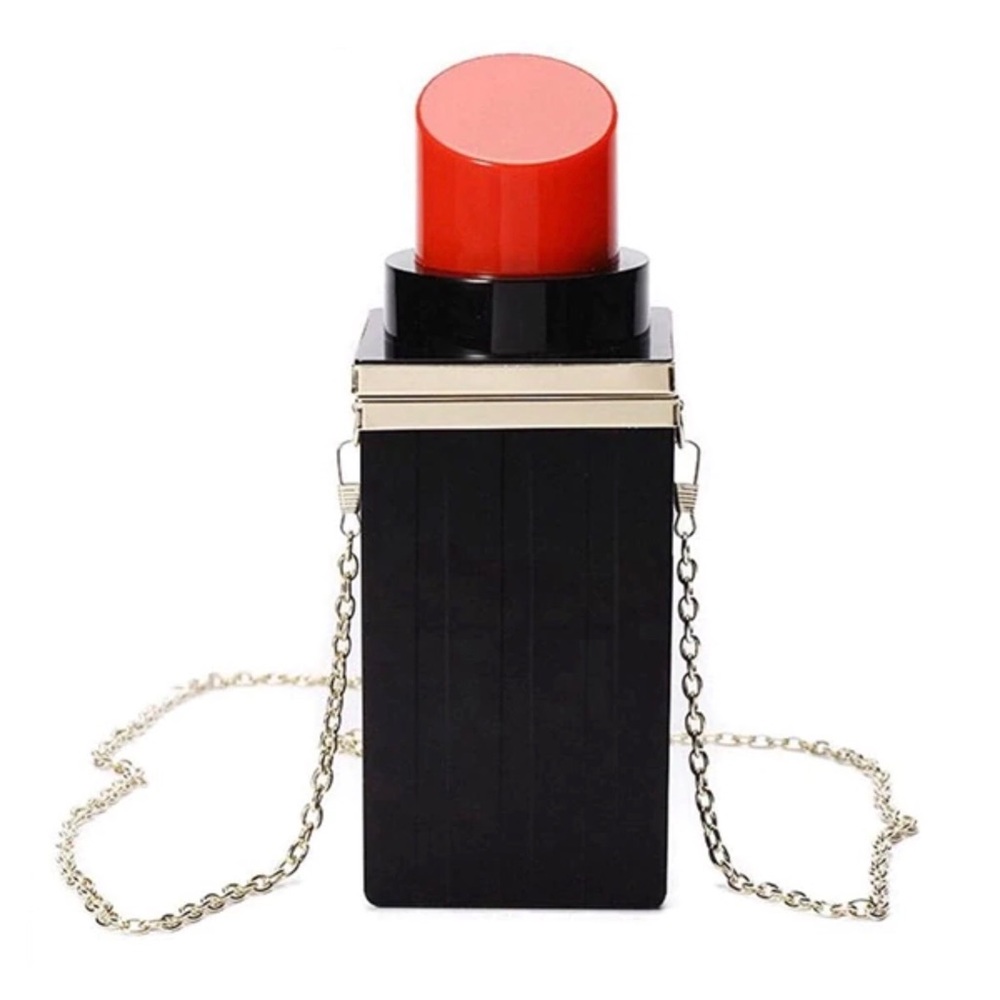 💄Acrylic Lipstick Evening Bag Pop Art - Picture 4 of 6